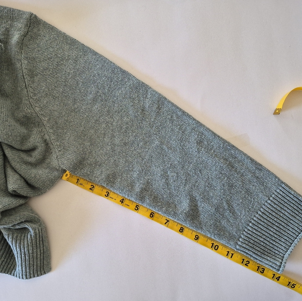 Ella Moss Crew Neck Sweater Womans XL Light Green Minimalist Casual Cozy - Picture 7 of 10